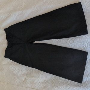 Point Sur J Crew Black Wide Leg Cropped Pants 26
